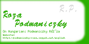 roza podmaniczky business card